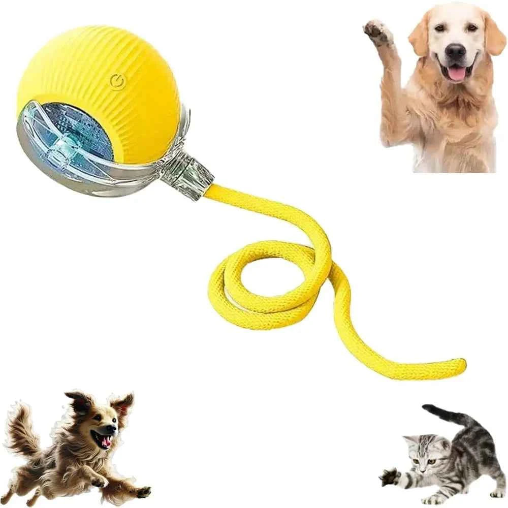Pet Toy Ball with Tail Rope,Smart Automatic Pet Chase Ball Toy, Upgraded Speedy Tail Kitten Toy for Bored Indoor Adult Pets