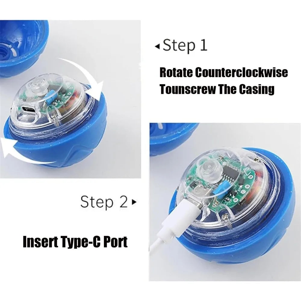 Pet Toy Ball with Tail Rope,Smart Automatic Pet Chase Ball Toy, Upgraded Speedy Tail Kitten Toy for Bored Indoor Adult Pets
