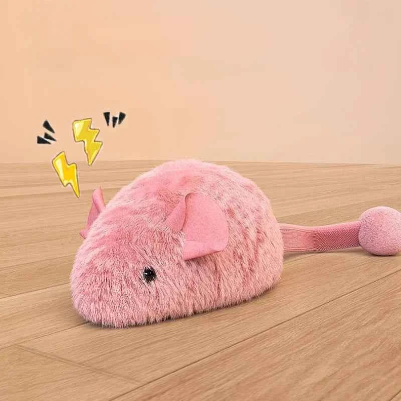 New Interactive Mouse Plush Cat Chew Toys Boredom Interactive Plush Toys Kitten Game Indoor Plush Mice Luminous Toys For Cats