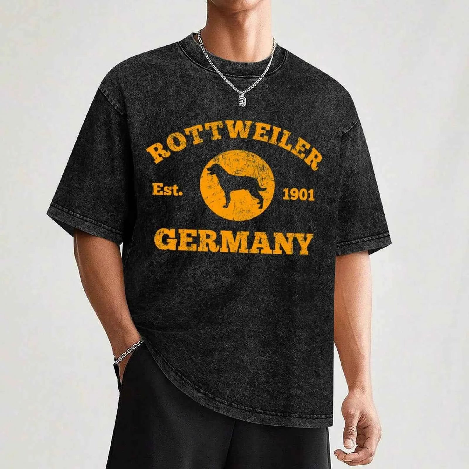 RottWeiler Dog Est. 1901 in Germany T-Shirt Quick Dry Sports Short Sleeve Tee