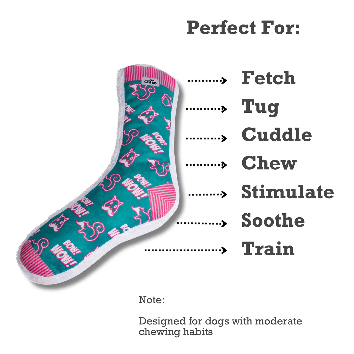 Squeaky Sock Plush Dog Toy – Whimsy Wonders Squirrel Design American Pet Supplies