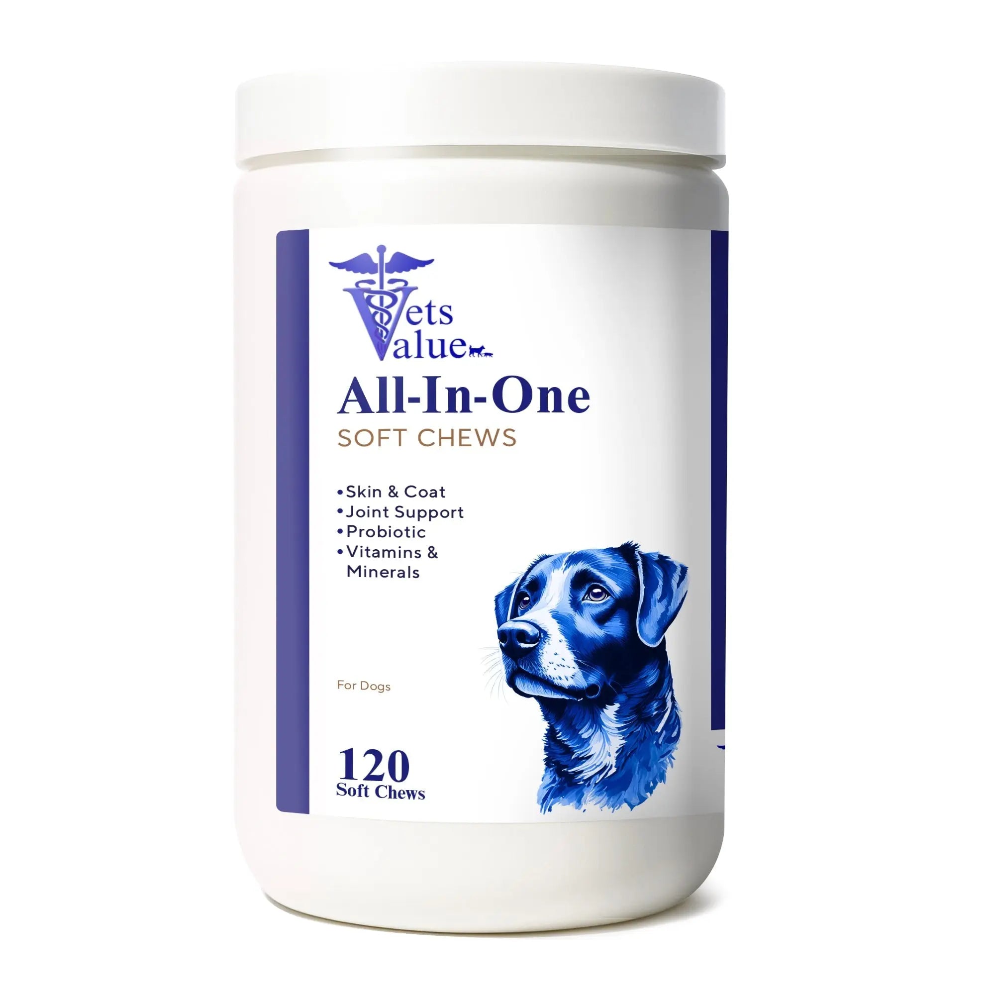 Dog Multivitamin Chews (120 Soft Chews) - All-in-One Vitamins for Dogs of All Ages, Sizes & Breeds | Supports Immunity, Digestive Health, Skin, Coat Joint Health with Glucosamine, Omega Fatty Acids Horizon Animal Care
