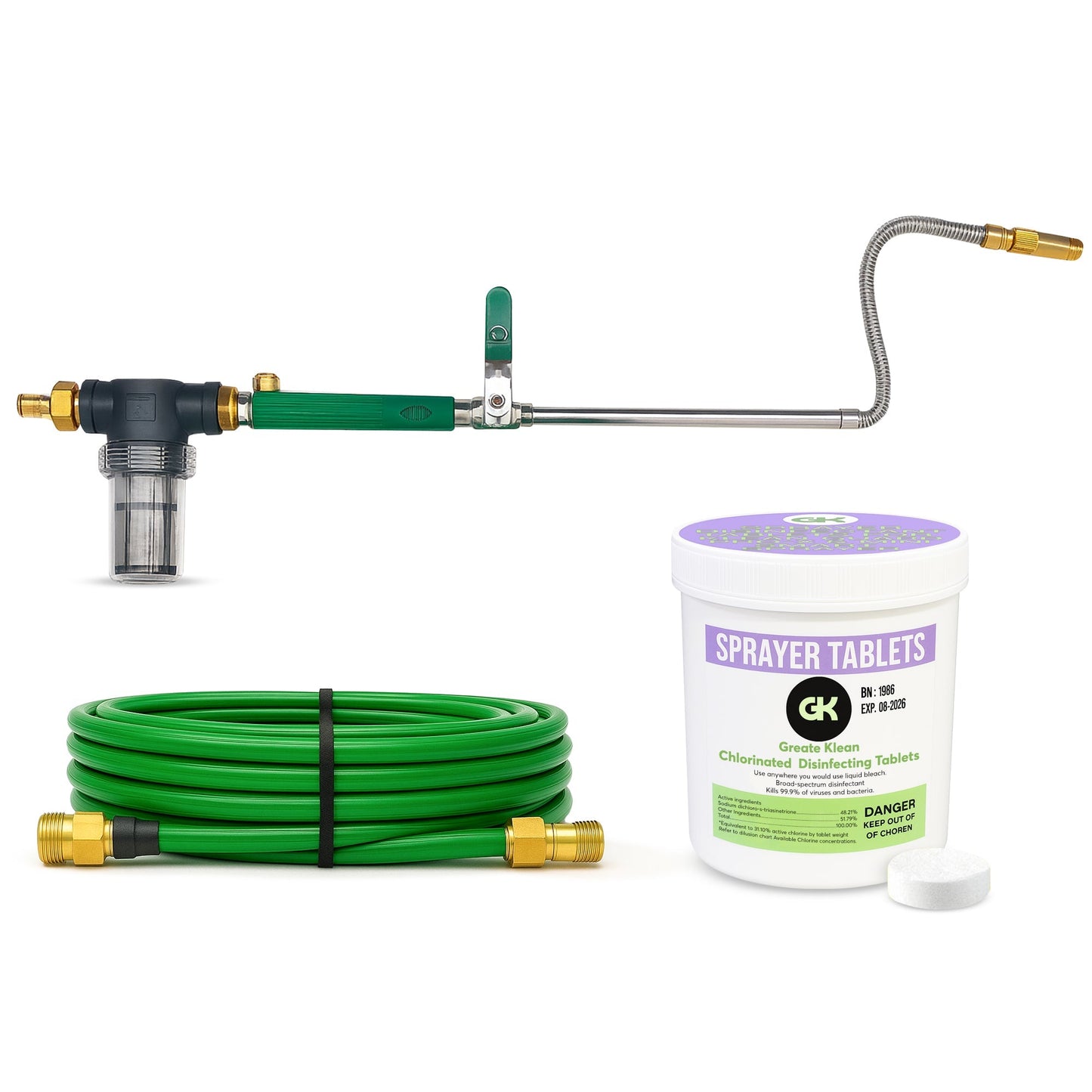 Pro-X Sprayer Combo Kit (Sprayer & 120 CT Sprayer Tablets included& Expandable Hose) Horizon Animal Care