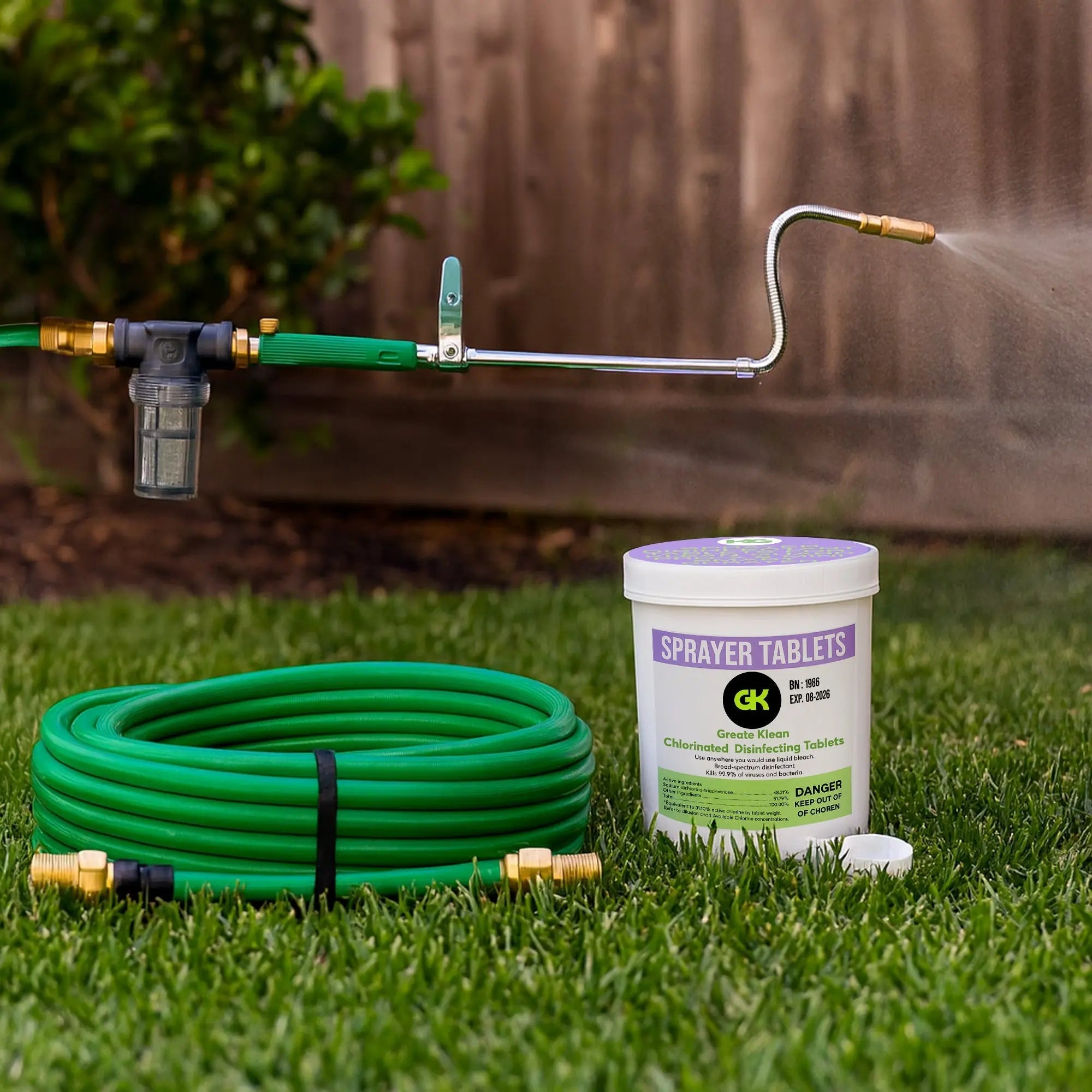 Pro-X Sprayer Combo Kit (Sprayer & 120 CT Sprayer Tablets included& Expandable Hose) Horizon Animal Care