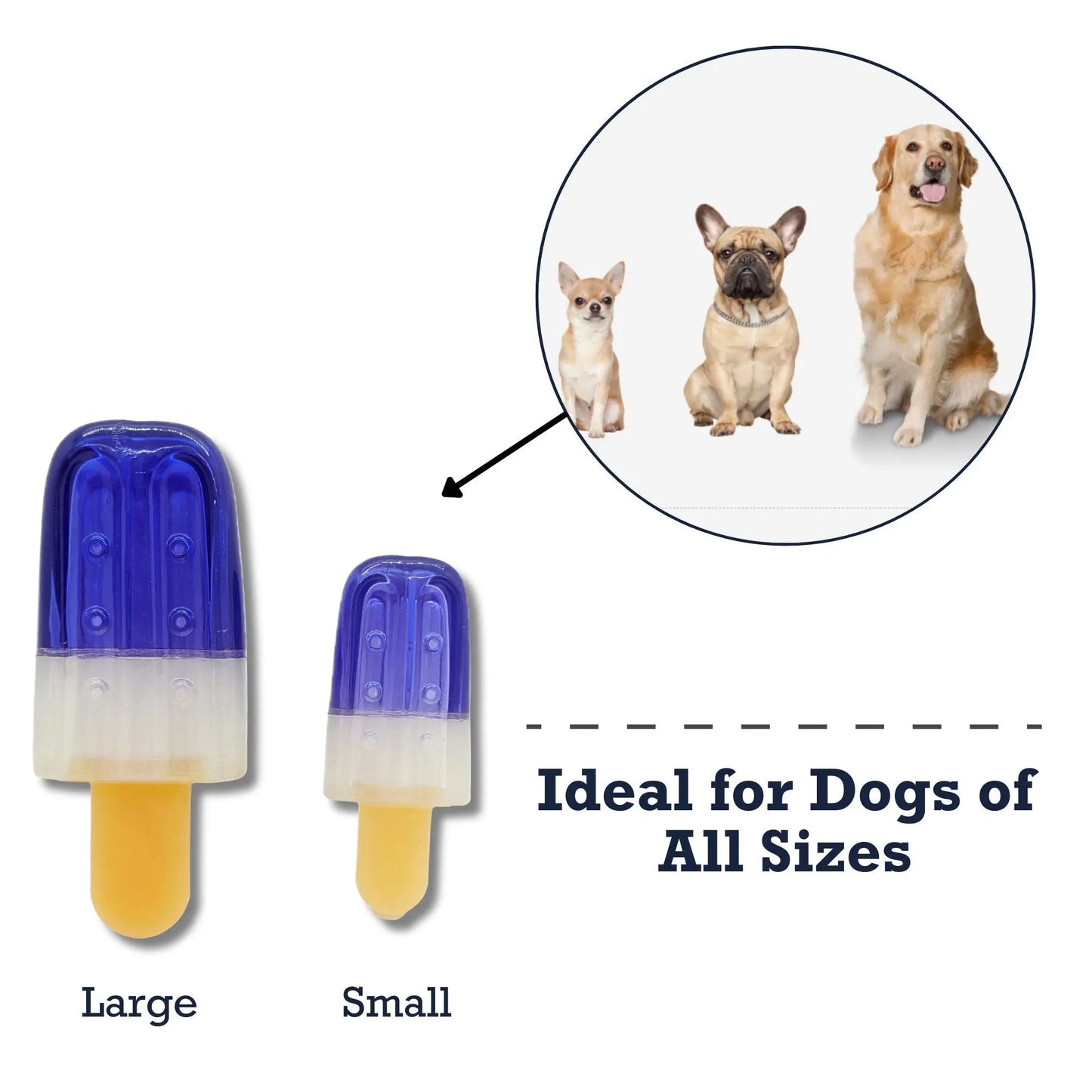 Popsicle-Shaped Freezable Dog Toy – 100% Natural Rubber Chew Toy American Pet Supplies