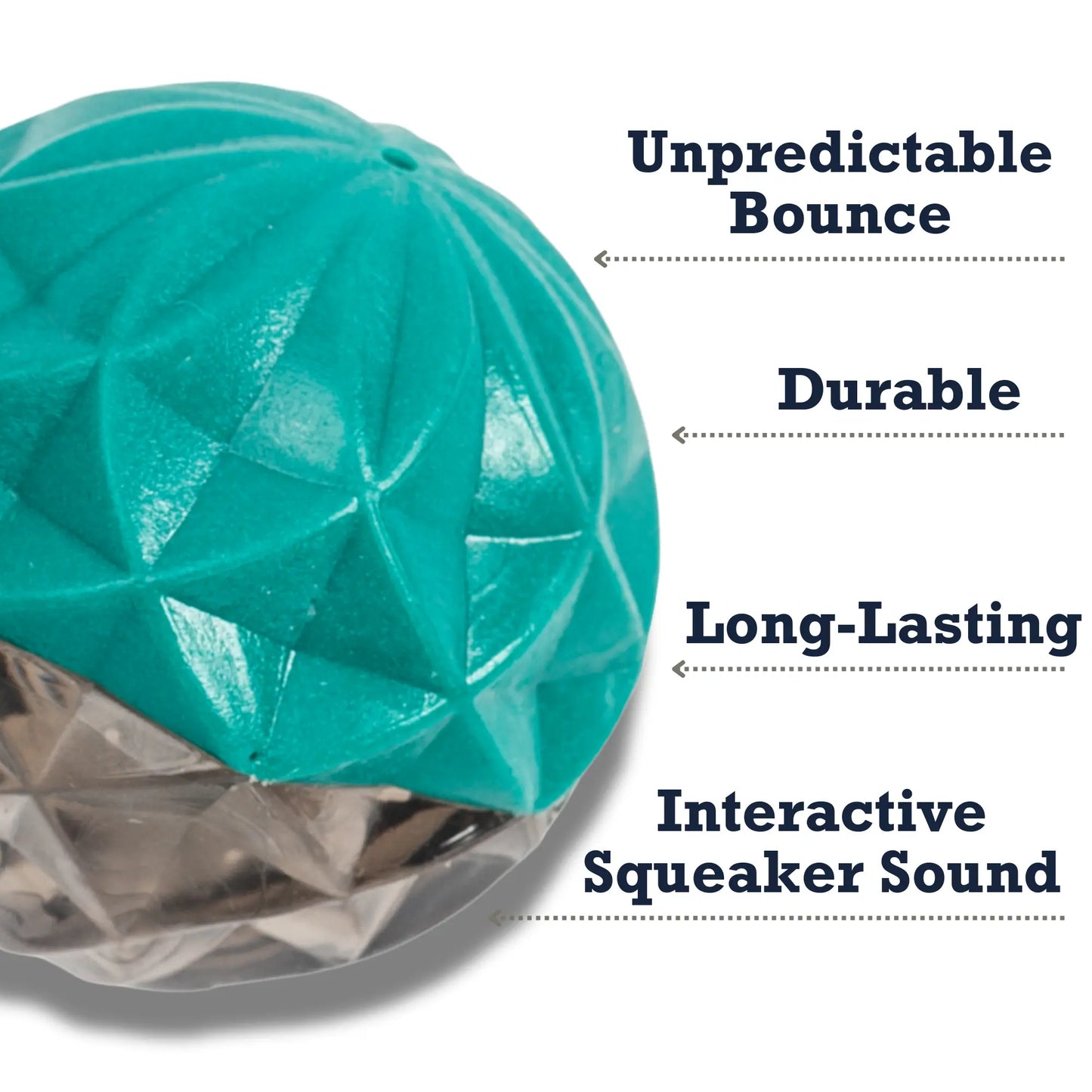 Country Living Geometric Textured Ball Dog Chew Toy, Interactive Rubber Toy for Mental Stimulation – Small American Pet Supplies