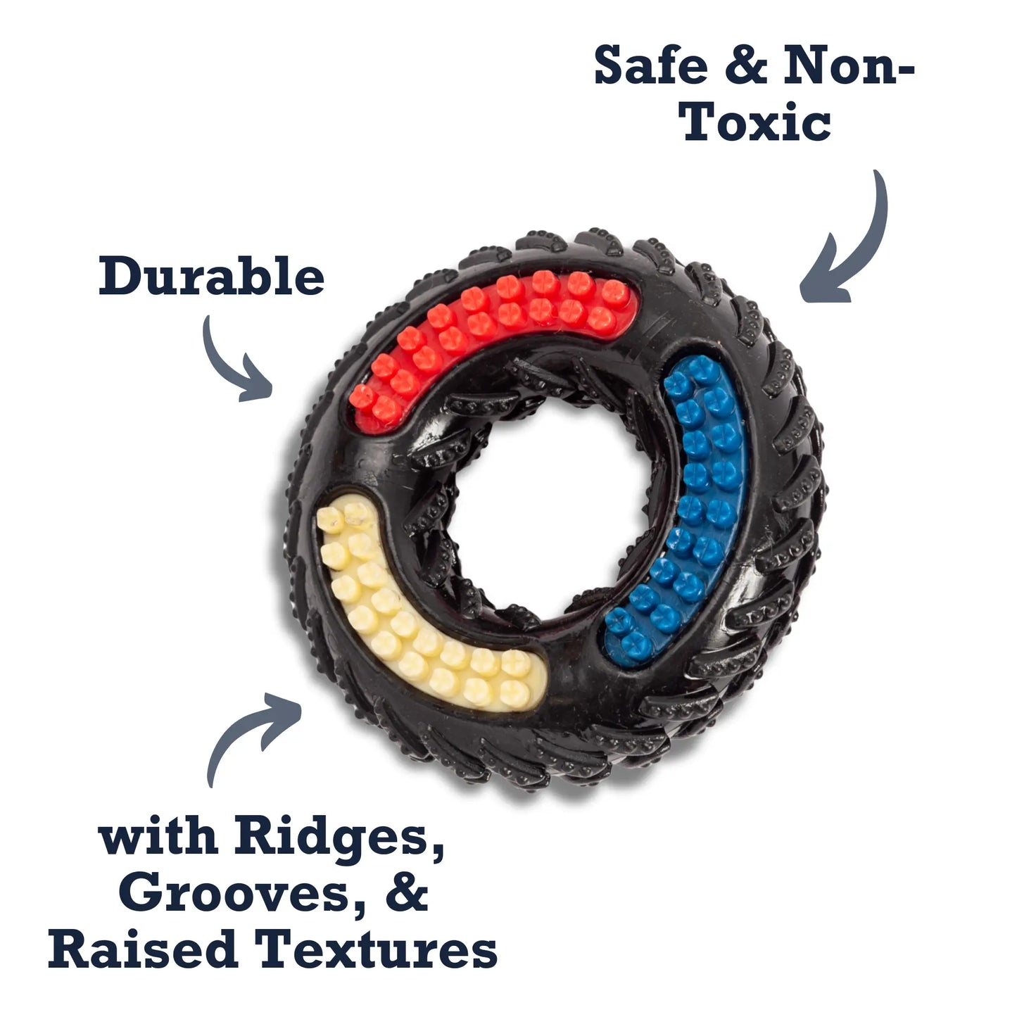 Country Living 'Tire of Fun' TPR Textured Dog Chew Toy - Durable, Non-Toxic, and Interactive Playtime for Dogs American Pet Supplies