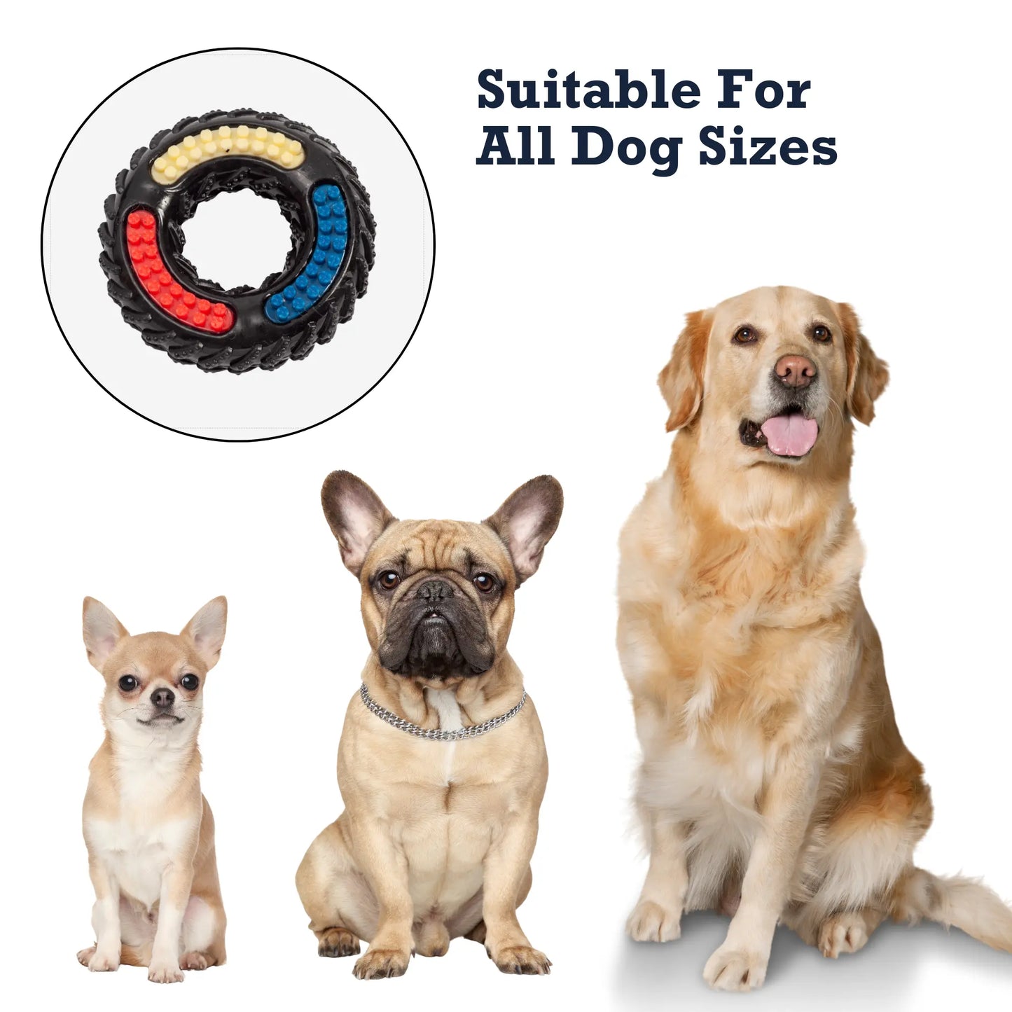 Country Living 'Tire of Fun' TPR Textured Dog Chew Toy - Durable, Non-Toxic, and Interactive Playtime for Dogs American Pet Supplies