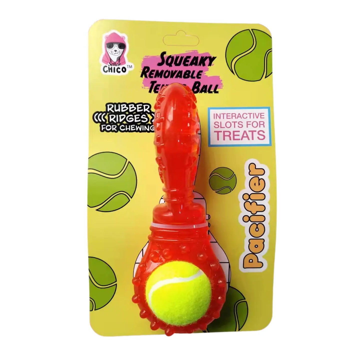 TPR Interactive Dog Chew Toy with Detachable Squeaker & Treat Fill American Pet Supplies