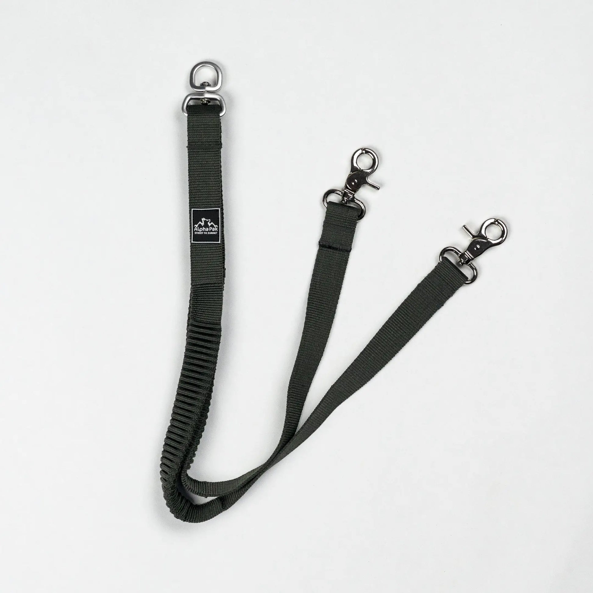 Teton Dark Gray Elastic Dog Leash Coupler Alpha Pak