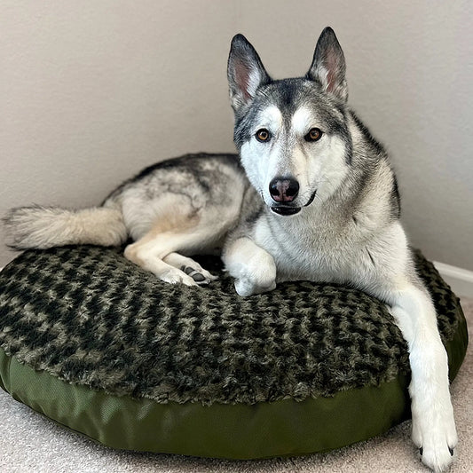 Dog Bed Round Base Furvana™ American Dog