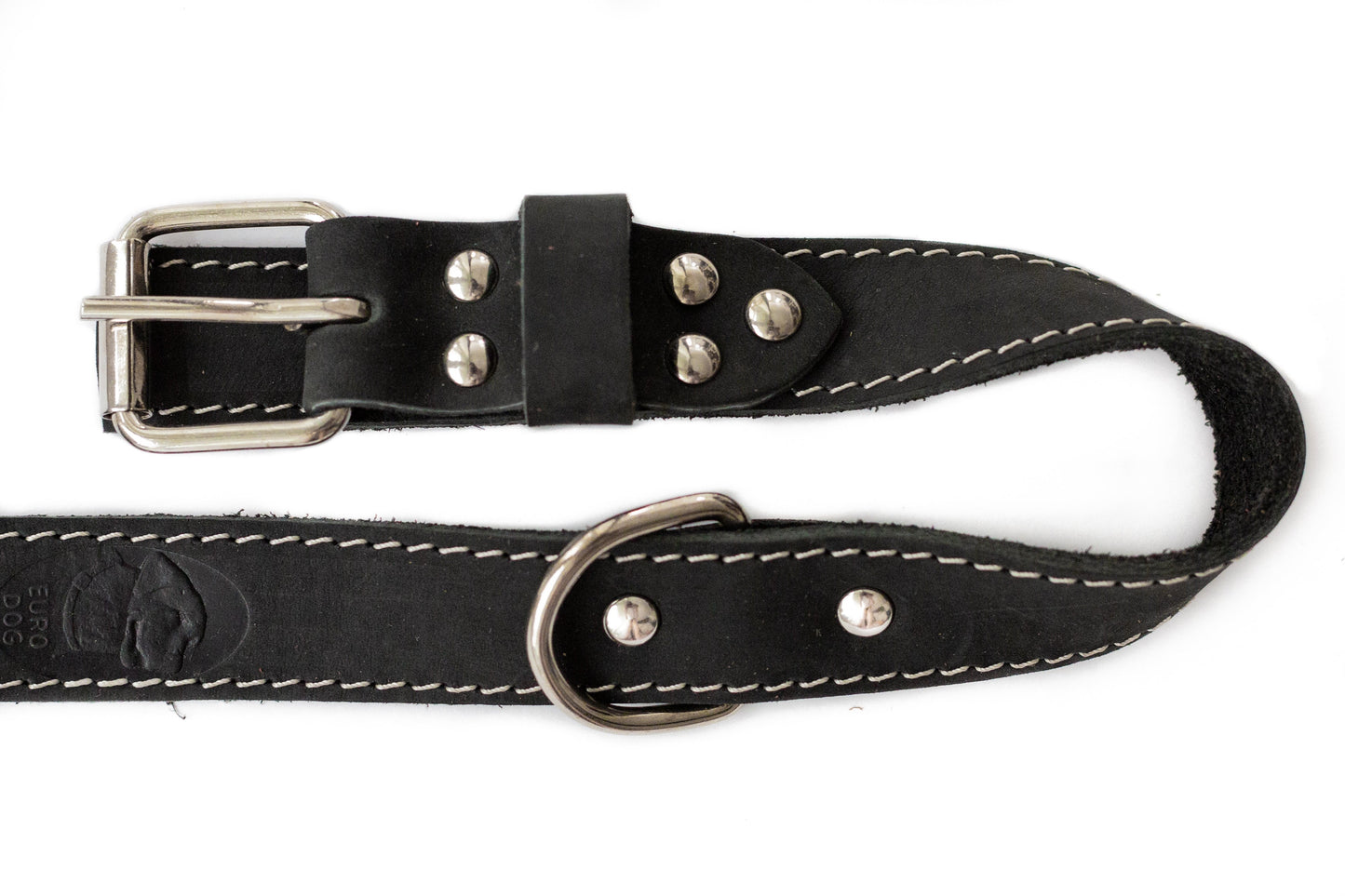 Traditional Style Leather Collar and Leash Set Euro-Dog Collars and Leads