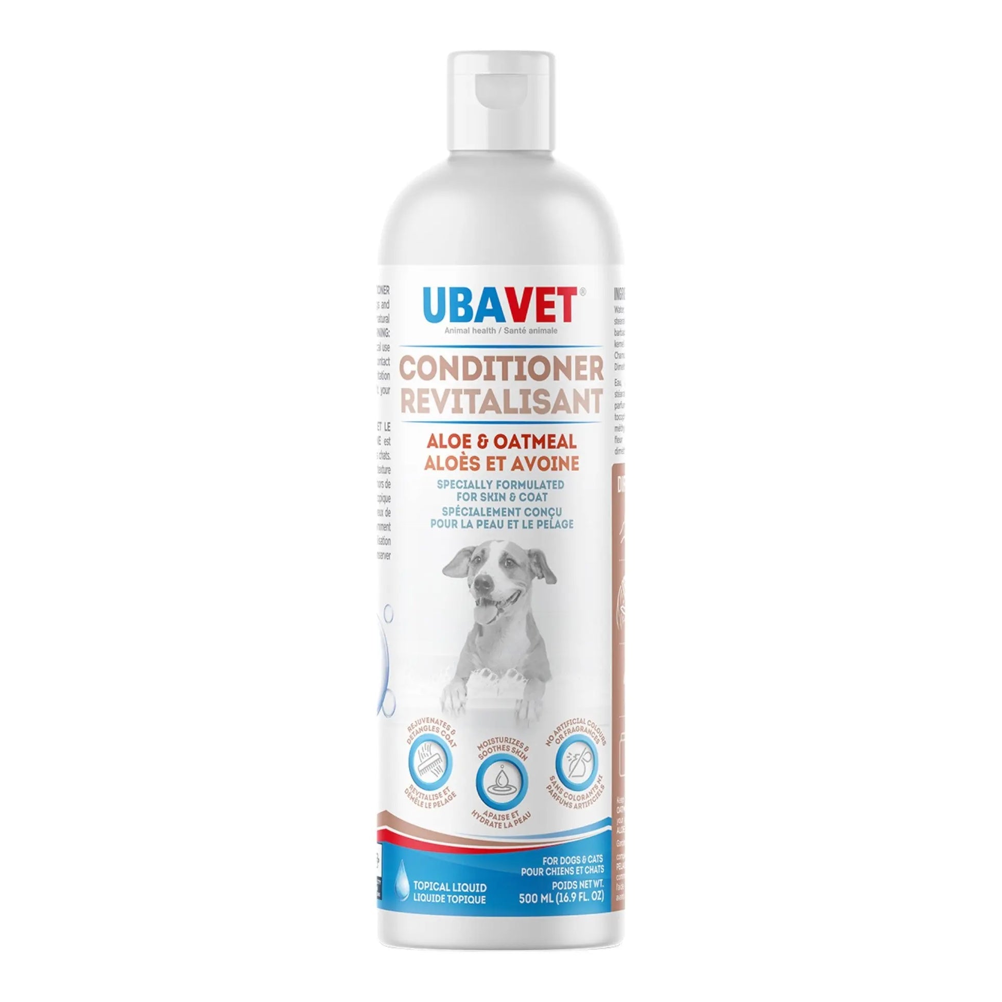 UBAVET Aloe & Oatmeal Conditioner for Dogs & Cats – Nourishing & Soothing Formula for Sensitive Skin – (16.9 fl oz / 500ml) American Pet Supplies