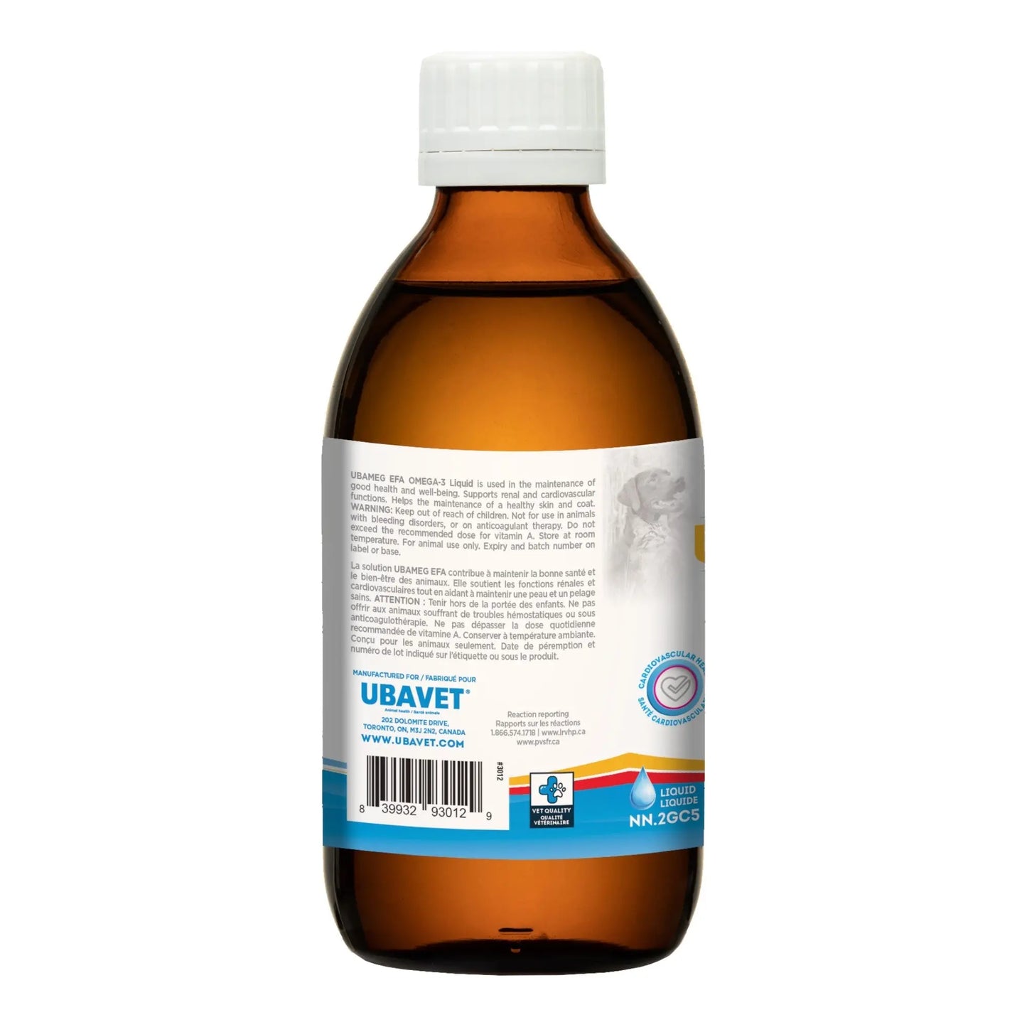 UBAVET Ubameg Omega-3 Fatty Acid Liquid for Dogs & Cats – (8 fl oz / 237ml) American Pet Supplies