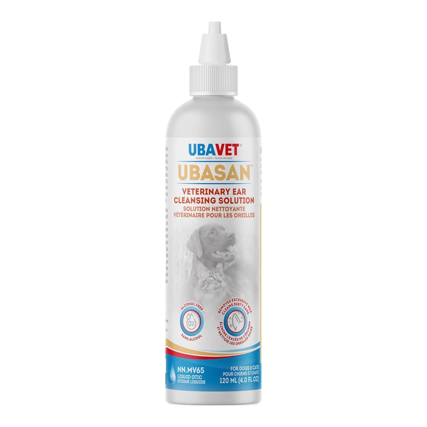 UBAVET Ubasan Ear Cleansing Solution for Dogs & Cats – (4 fl oz / 120ml) American Pet Supplies