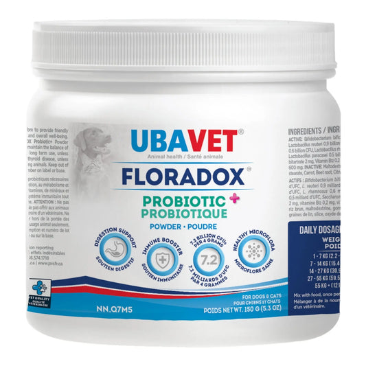 UBAVET Floradox Probiotic Powder for Dogs & Cats – Supplement for Digestive & Immune Health – 5.3 oz (150g) American Pet Supplies