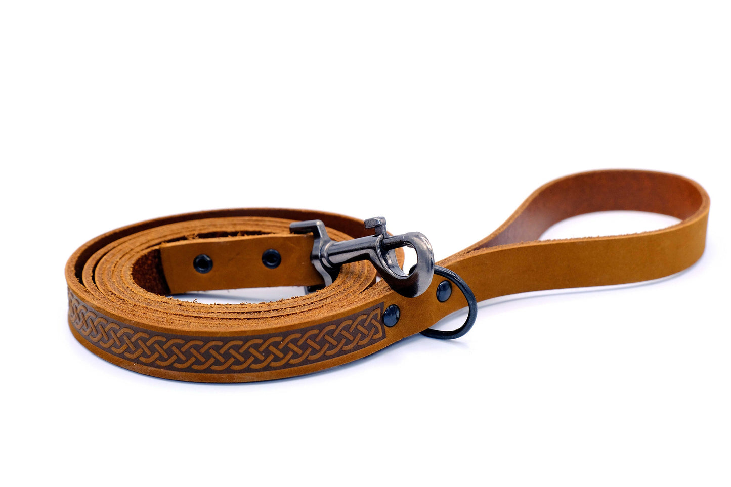 Celtic Sport Earth Brown Leather Dog Leash Euro-Dog Collars and Leads