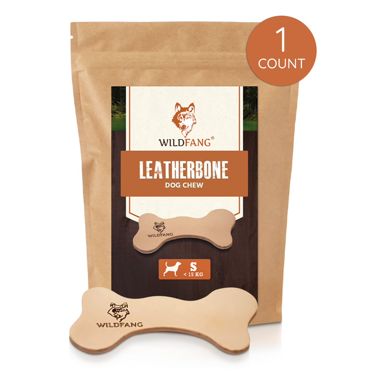 Natural Leather Dog Chew Bone – Vegetable-Tanned Cowhide