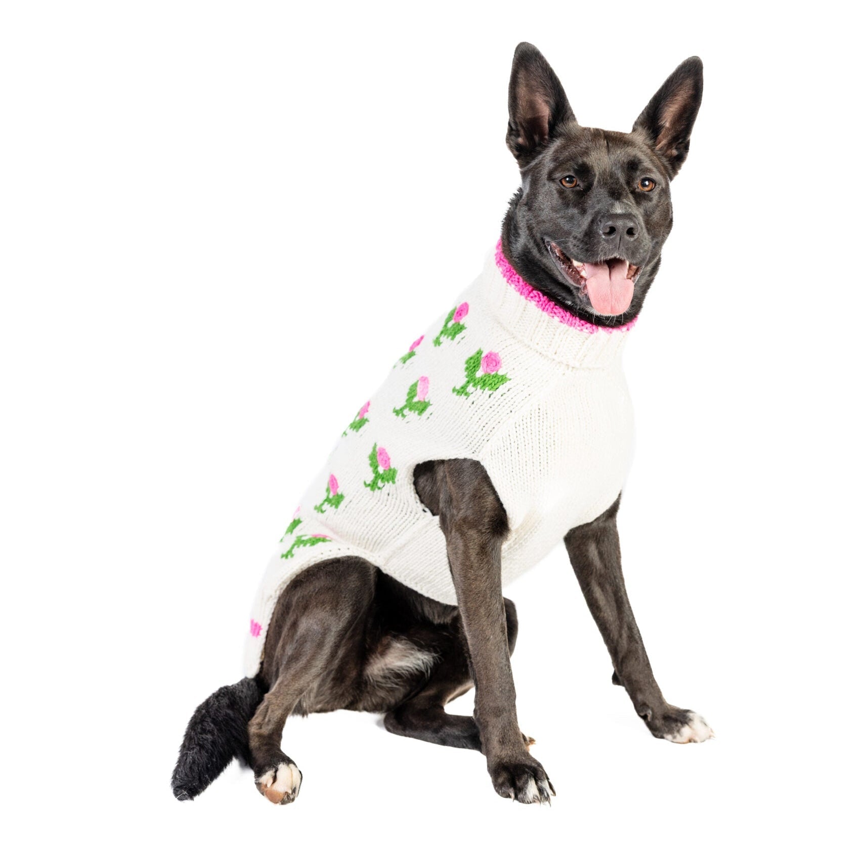 Rose Bud Dog Sweater