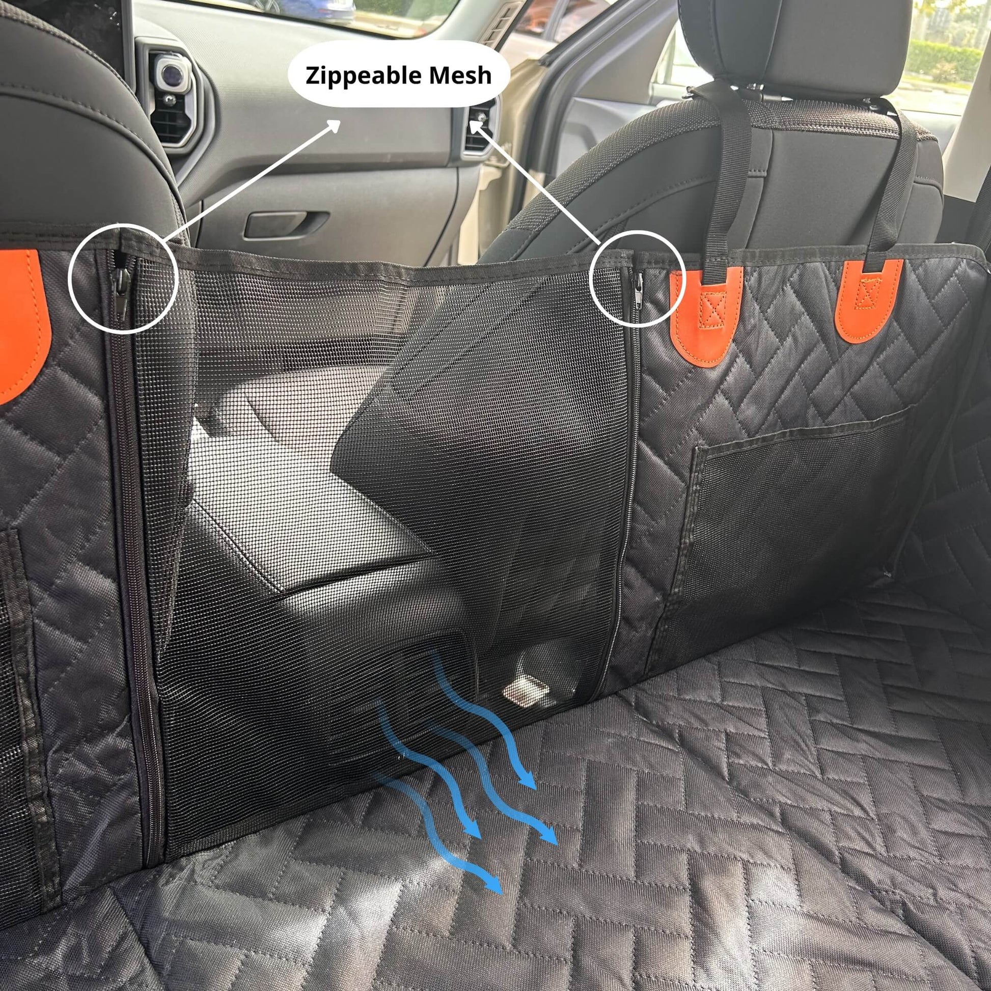 Dog Seat Cover with Hard Bottom Whisker Bark