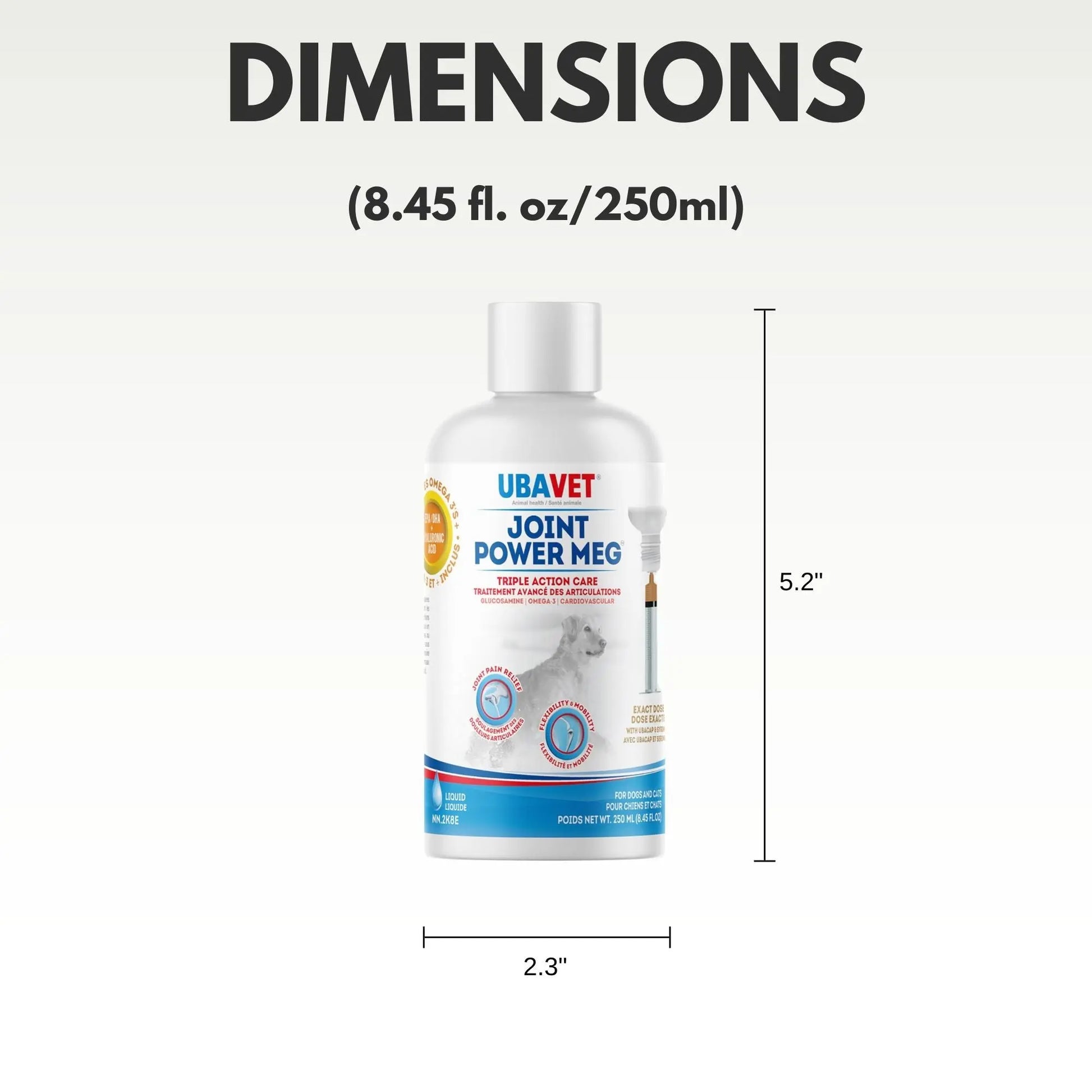 UBAVET Joint Power MEG Maximum Joint Care Liquid for Cats and Dogs American Pet Supplies