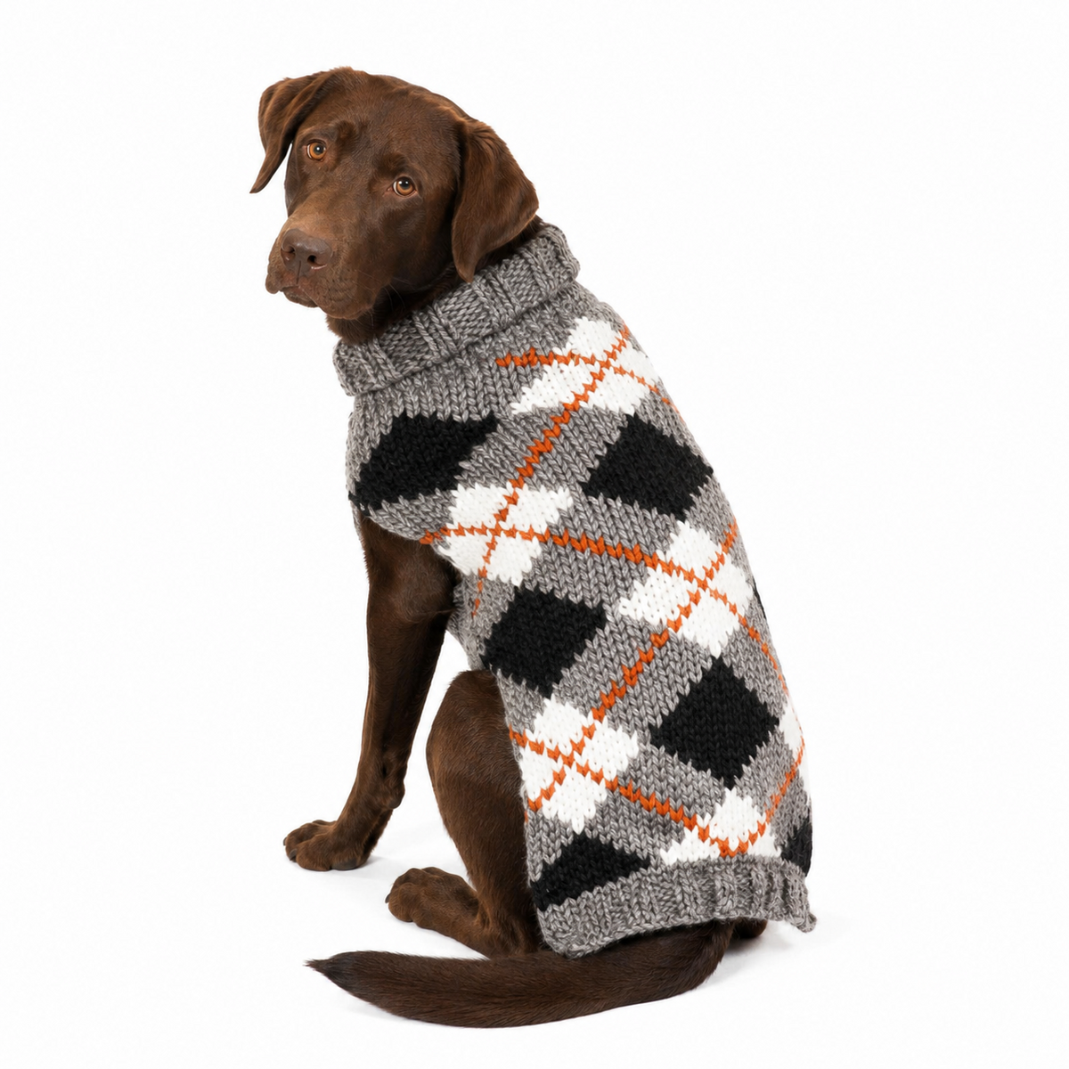 Alpaca Argyle Dog Sweater