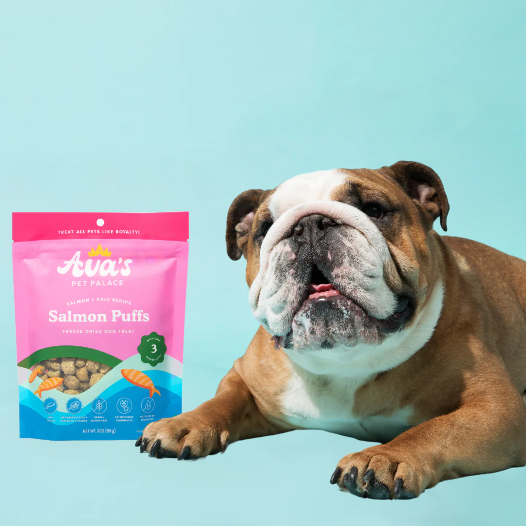 Ava's Pet Palace Freeze-Dried Salmon Puffs Dog Treats, 3 oz