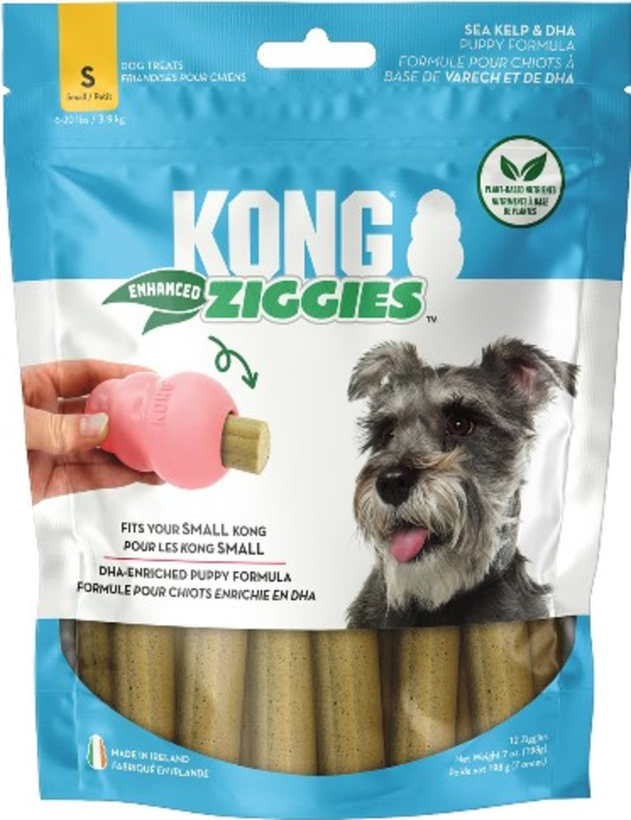 KONG Ziggies« Enhanced Puppy Plant-Based Dog Treats Small 7oz