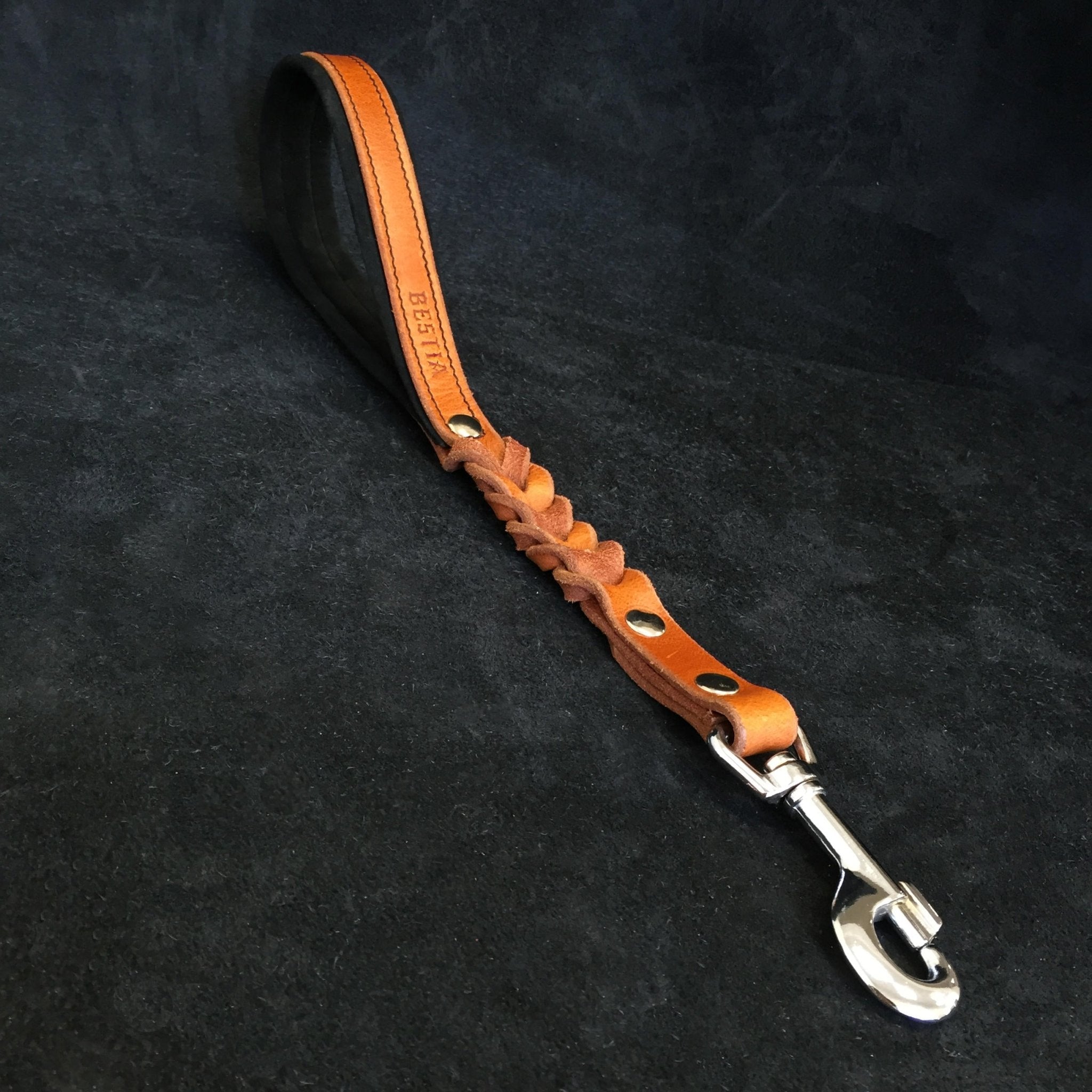 BESTIA DOG SPORT Short "Control" Lead Brown