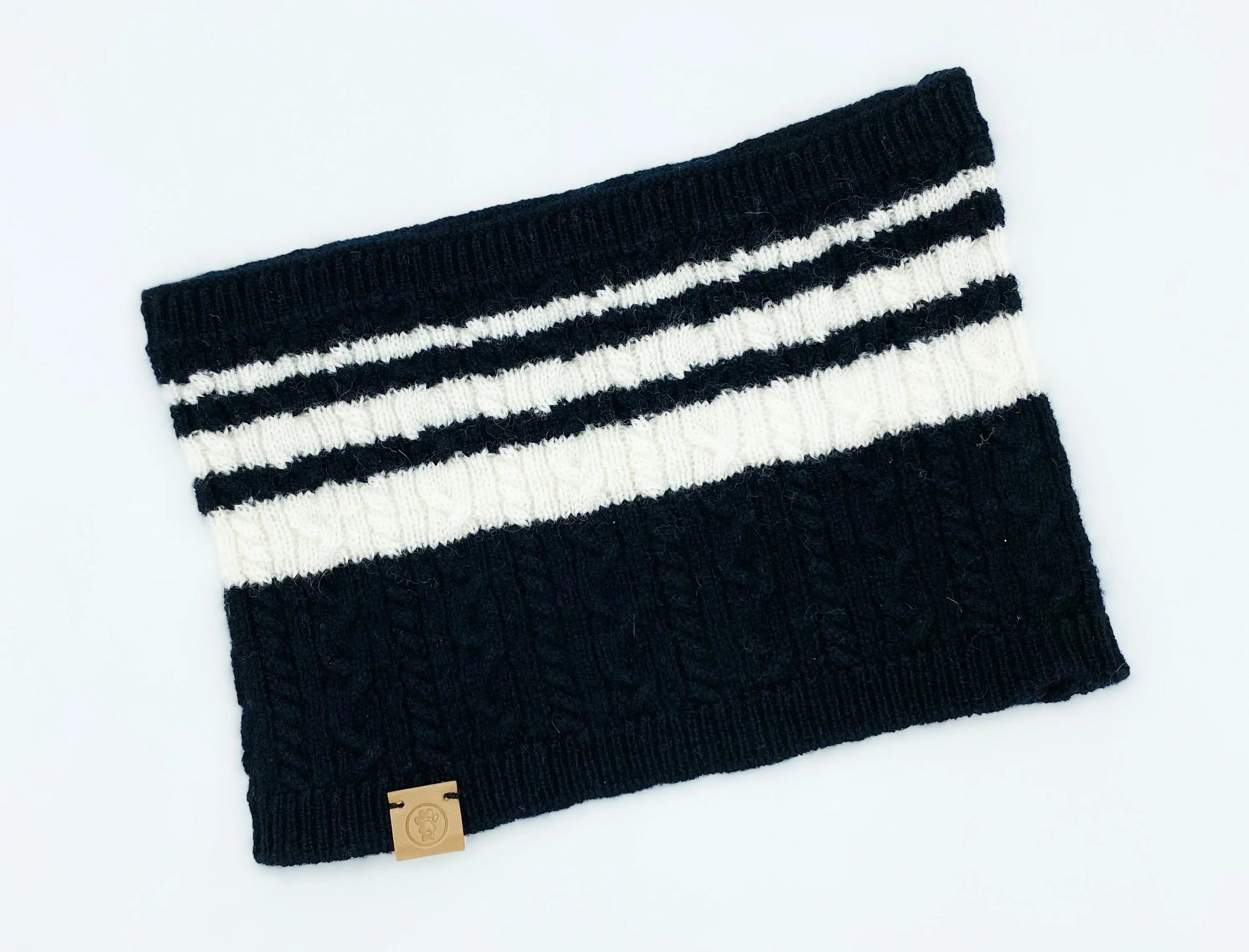 Cashmere Blend Scarf sets for Pets and their humans, Black and White BESPOKE PAWS
