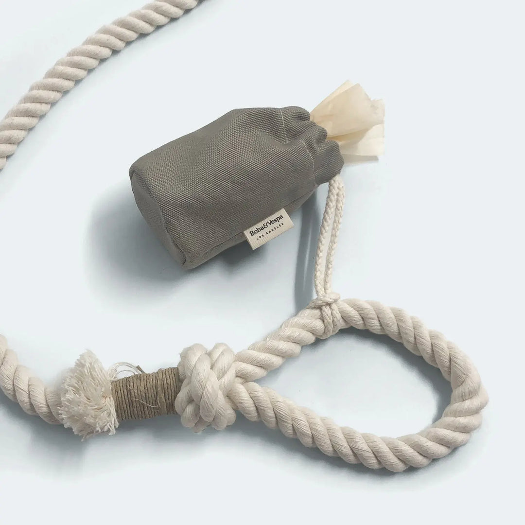 Cloth Dog Poop Bag Holder in Cotton Canvas | Boba & Vespa