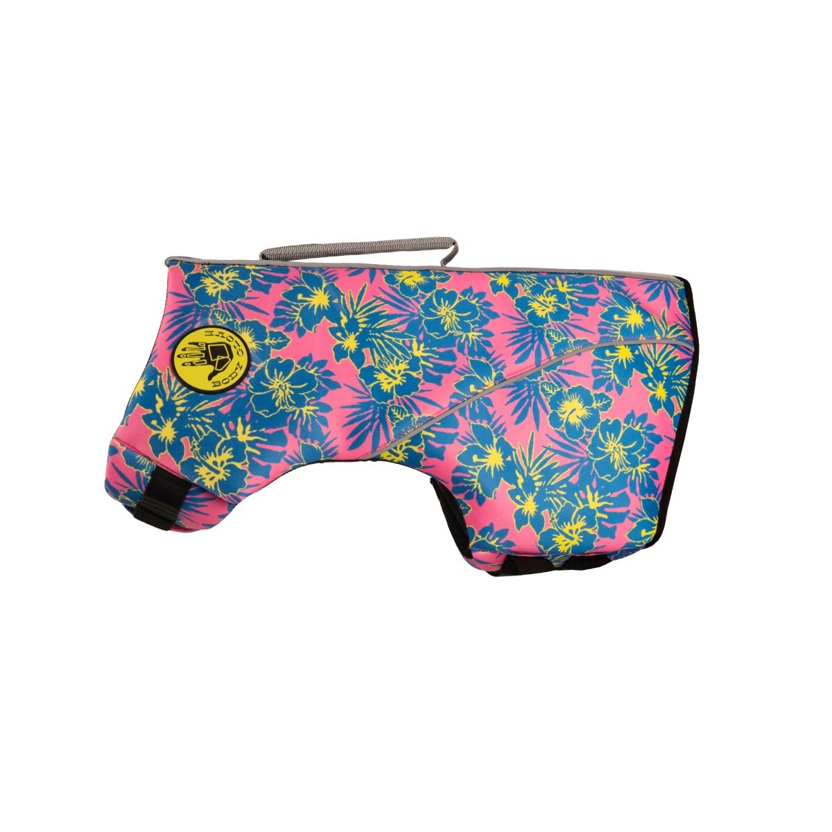 Dog swimming in the Body Glove Floral Neoprene Life Jacket