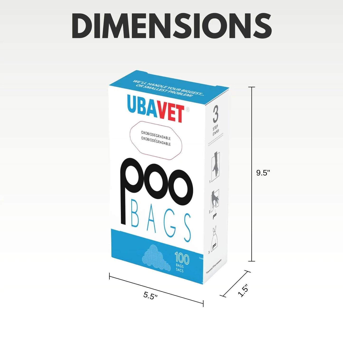 UBAVET DOO Extra-Long Durable Waste Bags for Dogs & Cats – (100-Pack) American Pet Supplies