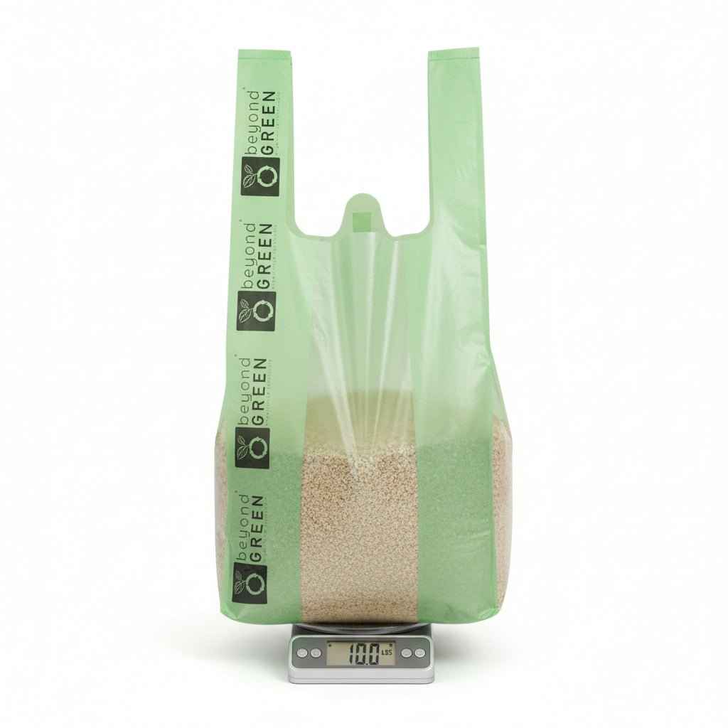 Cat Litter Bags – 8" x 16" with 5" Gusset & Handles | Leak-Resistant | Made in USA | beyondGREEN