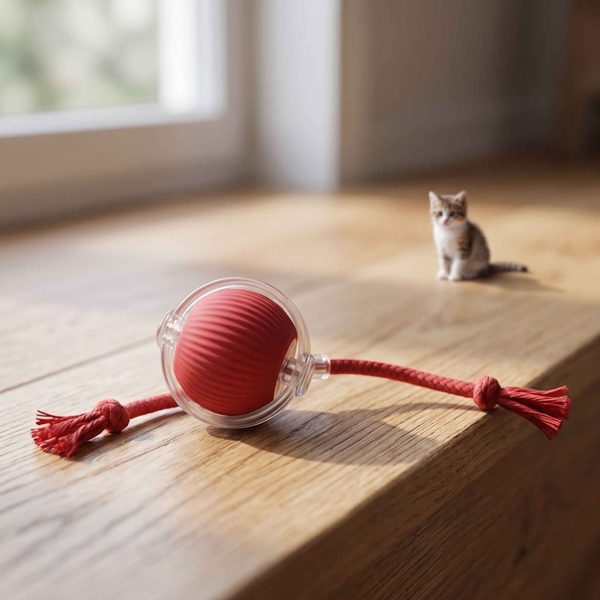 Cat Interactive Ball Toys Automatic Rolling Ball Faux Tail Rechargeable Smart Pet Electric Toy Dog Cat Training Imitate Mouse