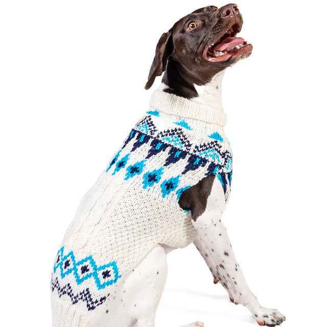 Coastal Cable Knit Dog Sweater