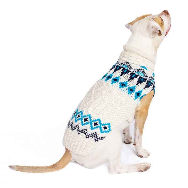 Coastal Cable Knit Dog Sweater