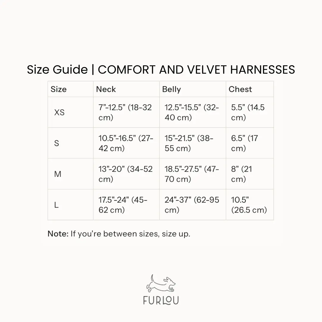 Blue - Velvet Dog Harness FURLOU