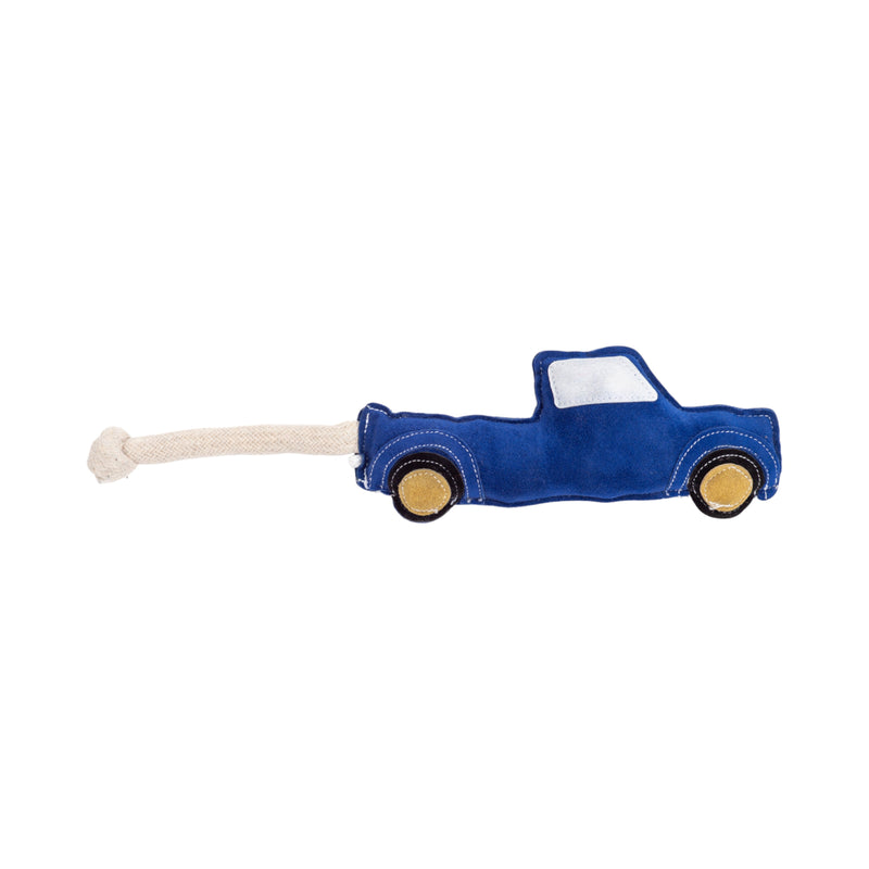 Country Living Retro Army Jeep Plush Dog Toy with Squeaker & Rope, 13 × 11 in