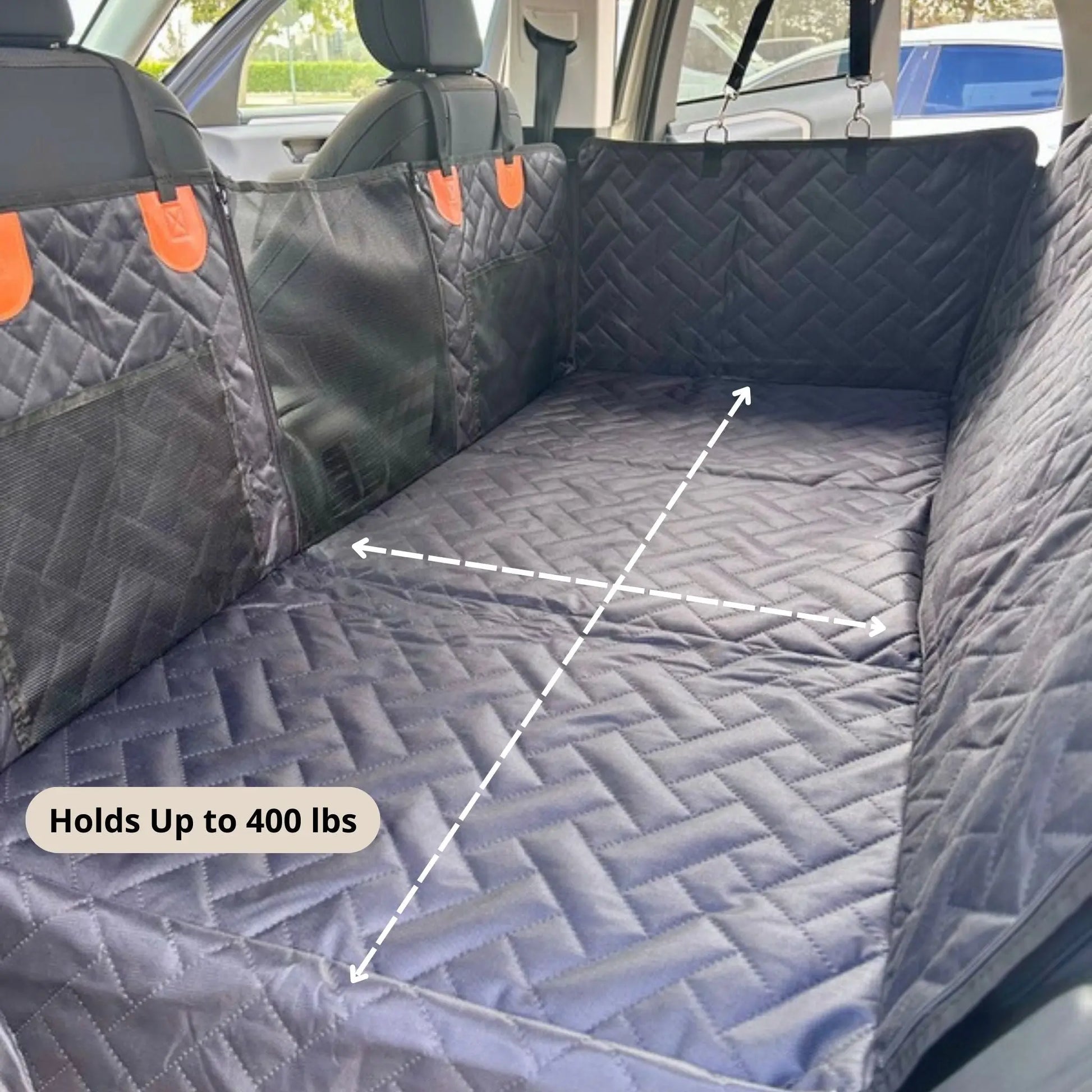 Dog Seat Cover with Hard Bottom Whisker Bark