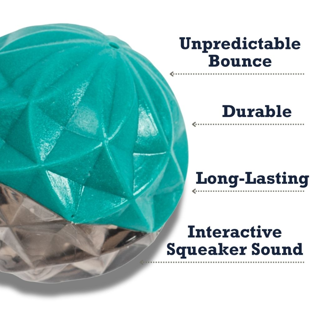 Country Living Geometric Textured TPR Ball Dog Toy, 2.8-Inch Size