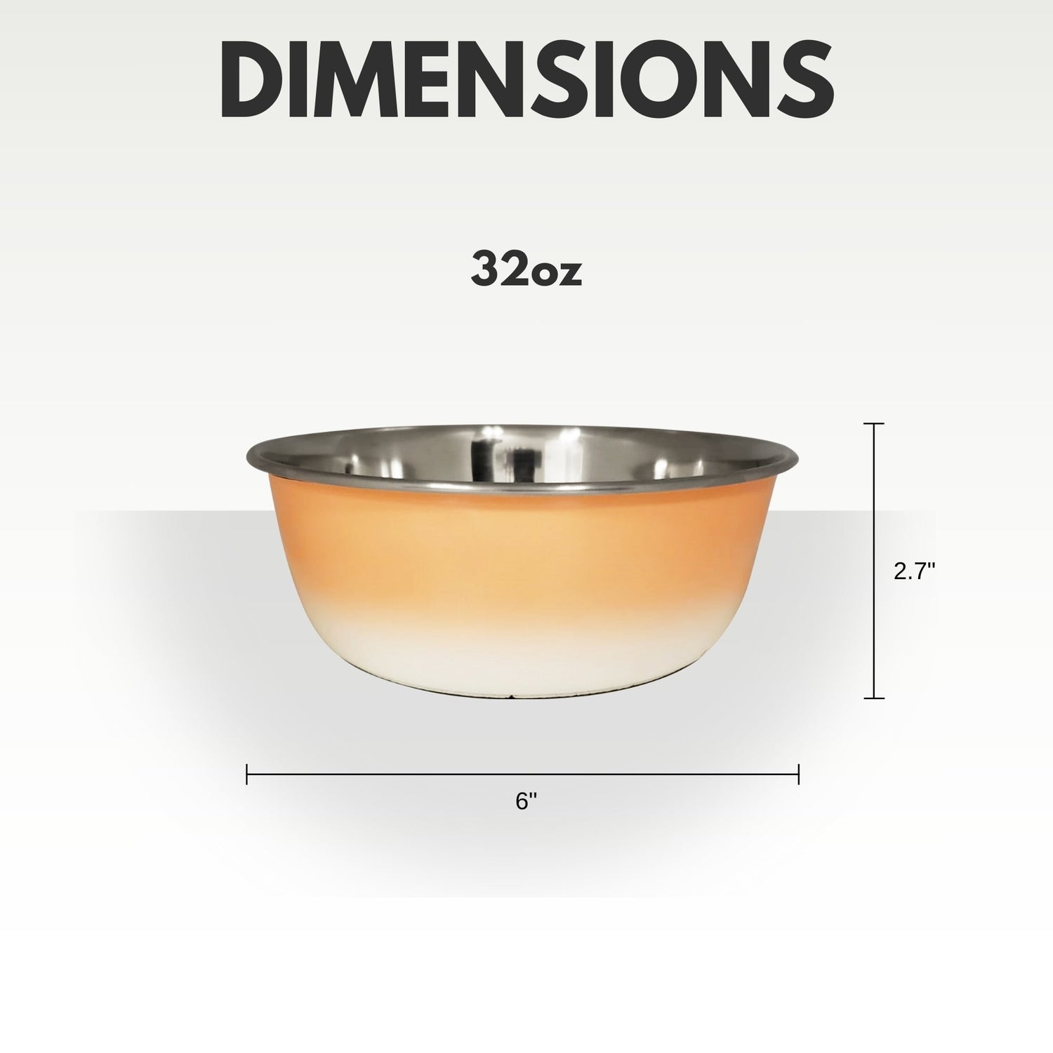 Deep Dog Bowl – Stainless Steel Bowl, Ideal for Small, Medium & Large Dogs – Peach Coral