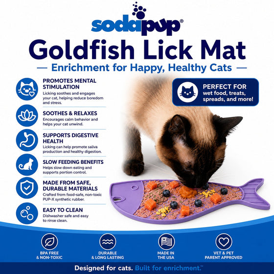 Goldfish emat - Small Enrichment Lick Mat for Cats | SodaPup