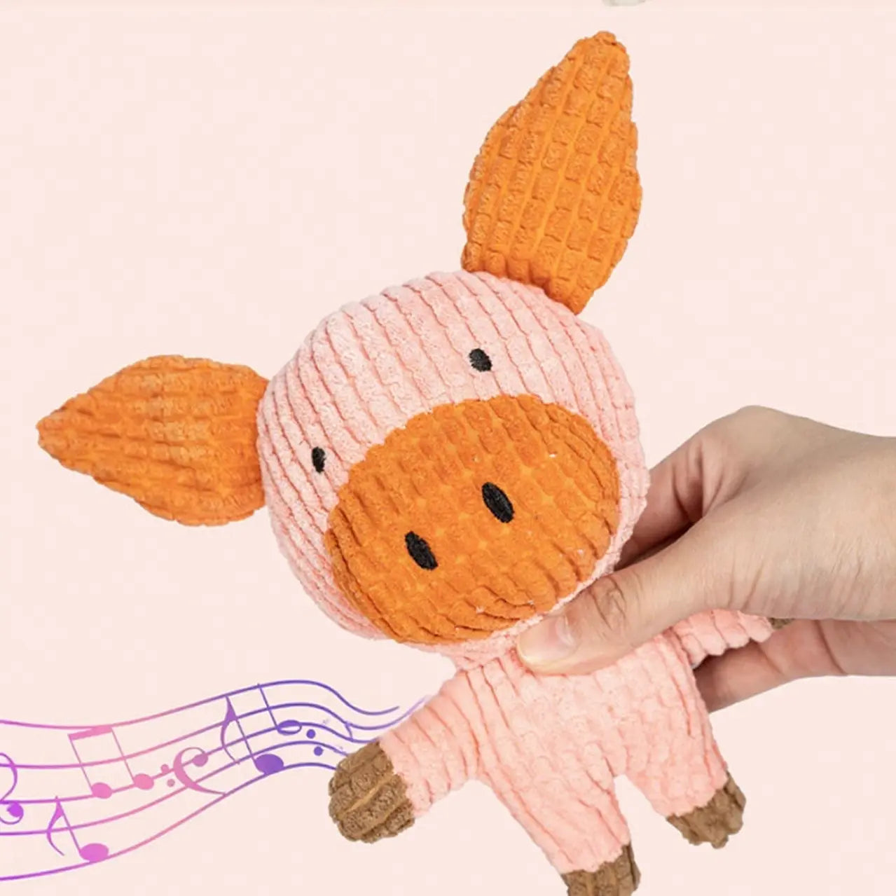 Milou & Lumi Pet Plush Squeaky Toy - Pig Dr. Milou