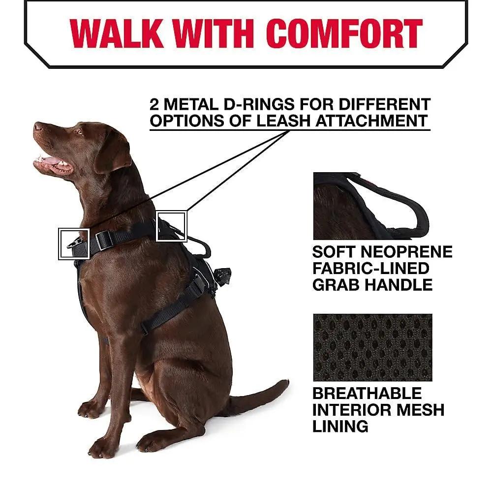 Kong Large Black Dog Harness with Waste Bag Dispenser and Control Handle
