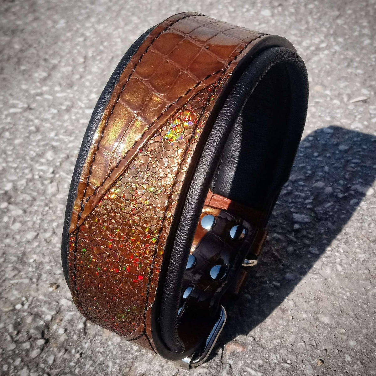 Bestia Korona Leather Dog Collar – Brown