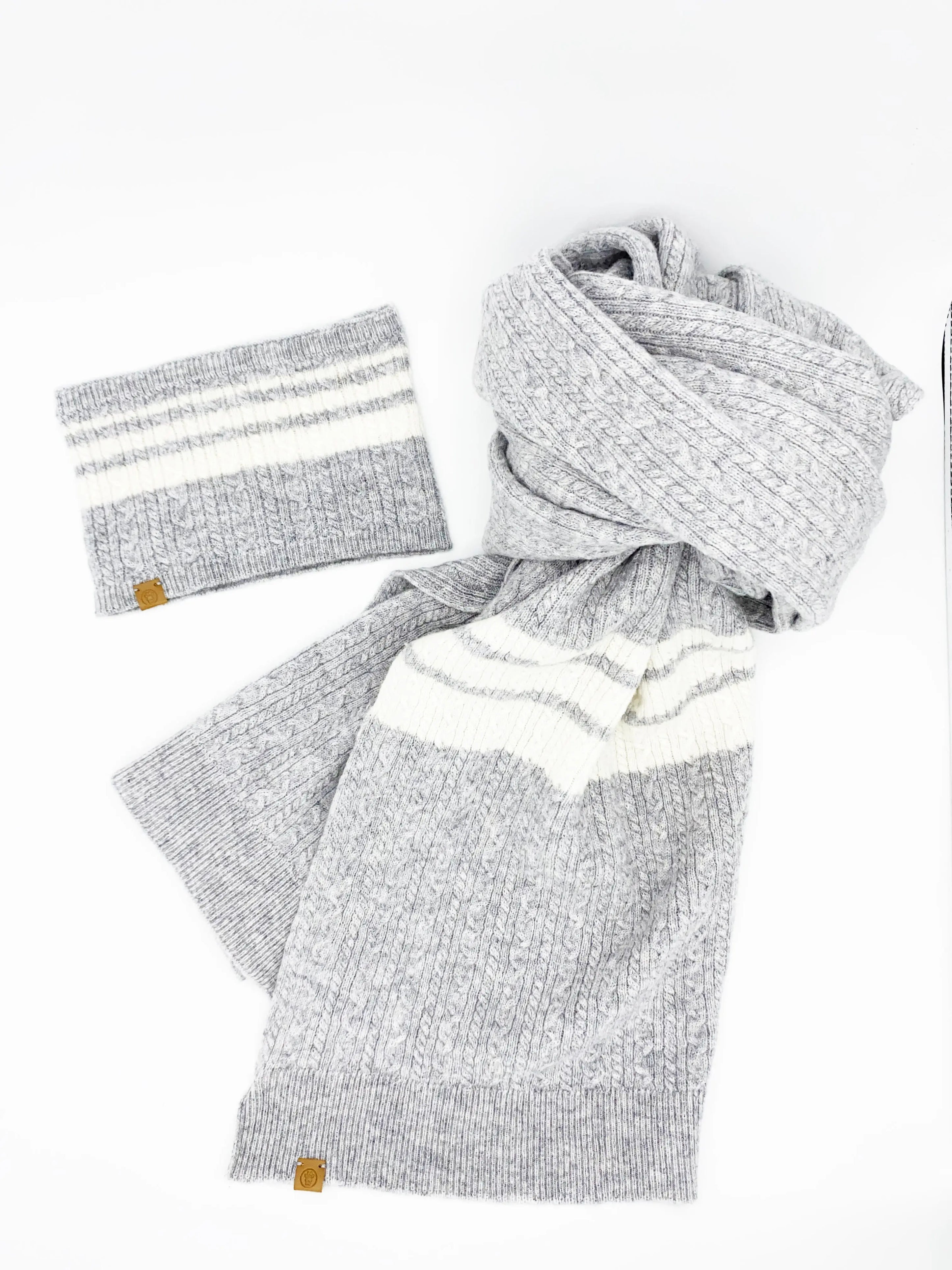 Cashmere Blend Scarf sets for Pets and their humans, Heather Grey BESPOKE PAWS