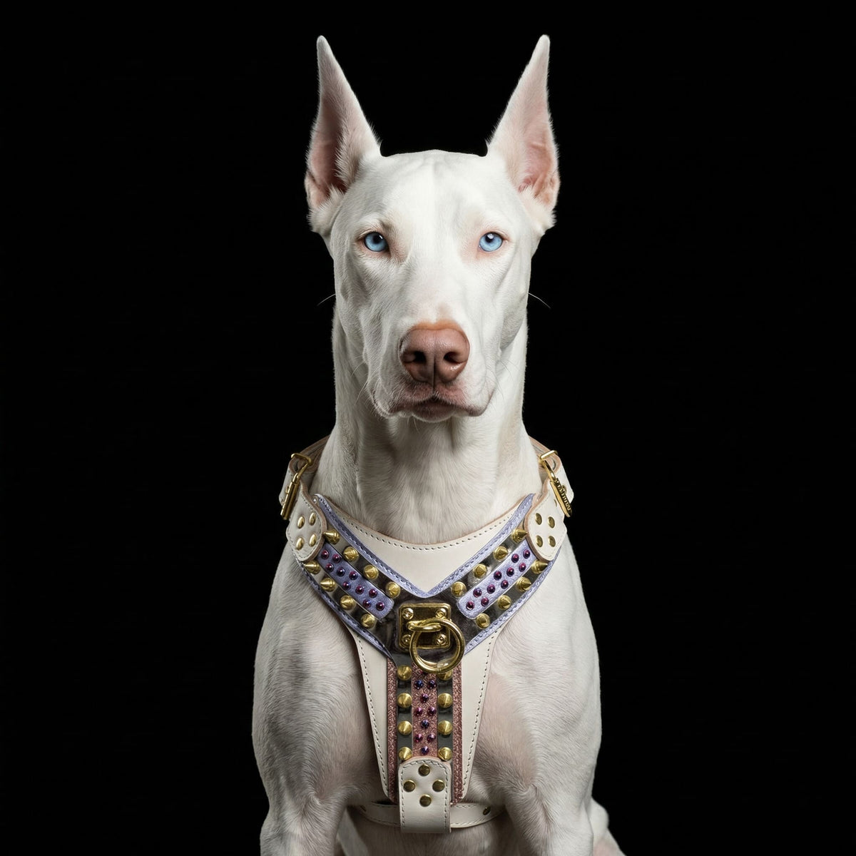 Bestia Candy Leather Dog Harness