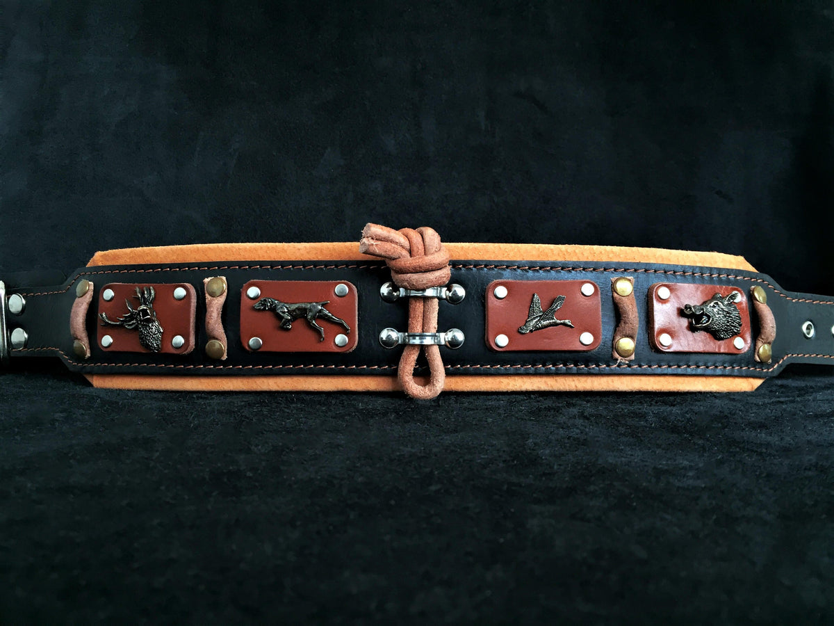 Bestia Hunter Leather Dog Collar