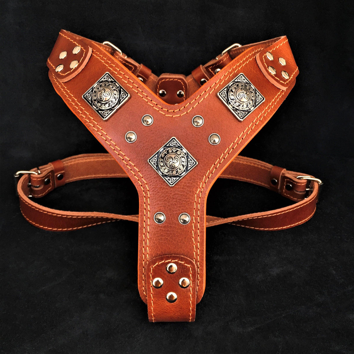 Bestia Eros Leather Dog Harness – Brown